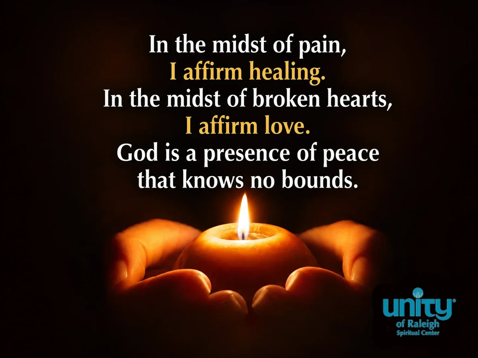 Affirmative prayer at Unity of Raleigh